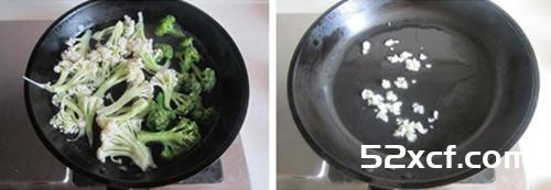 口蘑炒双花的做法