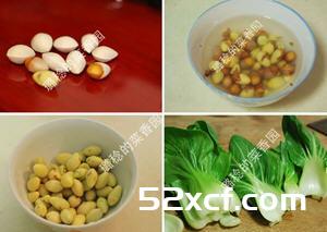 白果青菜粥的做法