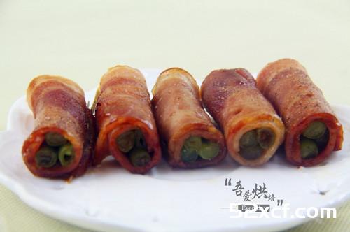 培根卷豆角的做法