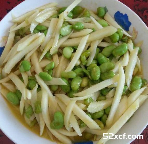 茭白炒黄豆的做法
