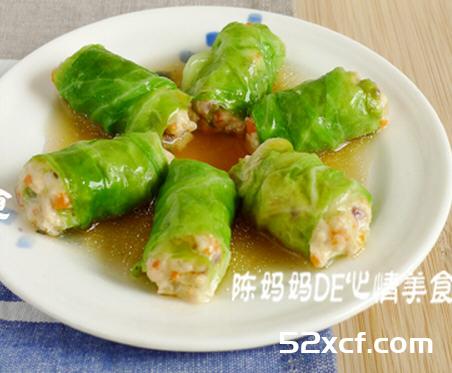 蒸包心菜肉卷的做法