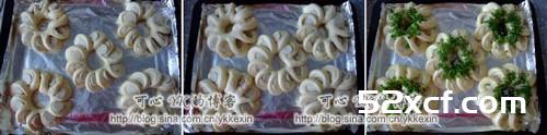 香葱肠花包的做法
