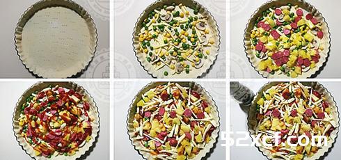 火腿凤梨什锦披萨的做法