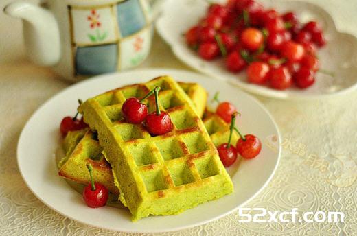 奶香青豆华夫饼的做法