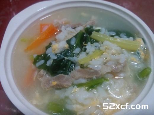 菠菜瘦肉粥的做法