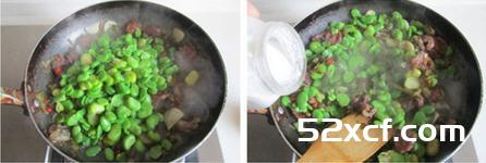 雪菜蚕豆米炒腊肠的做法