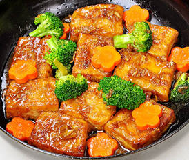 姜汁铁板豆腐的做法