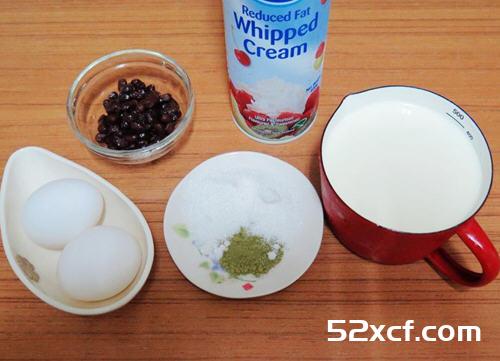 抹茶红豆布丁的做法