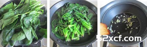 菠菜口蘑烩豆腐泡的做法