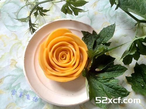 芒果玫瑰花的做法