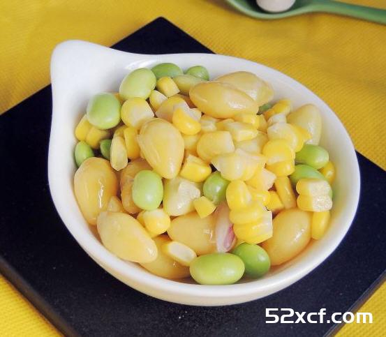 银杏炒玉米的做法