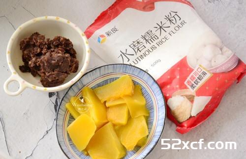 南瓜豆沙煮圆子的做法