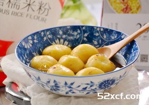 南瓜豆沙煮圆子的做法