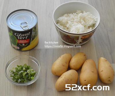 金黄玉米土豆饼的做法