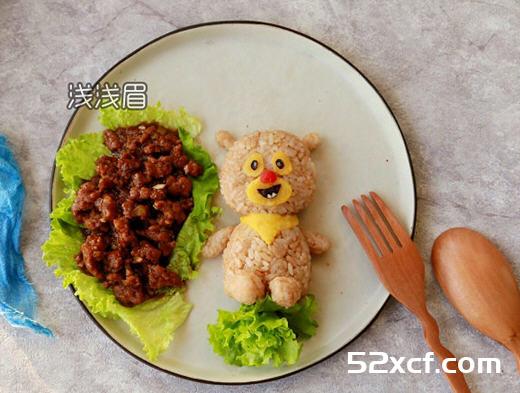 肉酱小熊饭团的做法