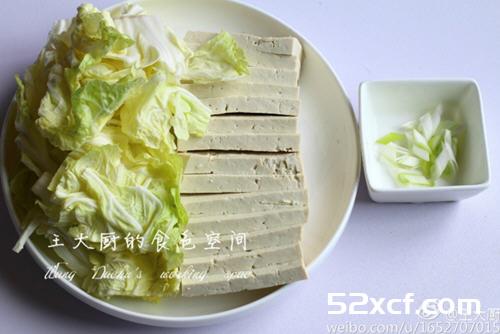 大白菜煎豆腐的做法