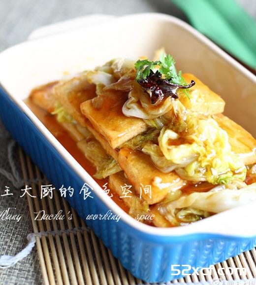 大白菜煎豆腐的做法
