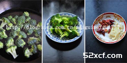 西兰花炒腊肉的做法