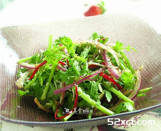 葡萄醋拌茼蒿的做法