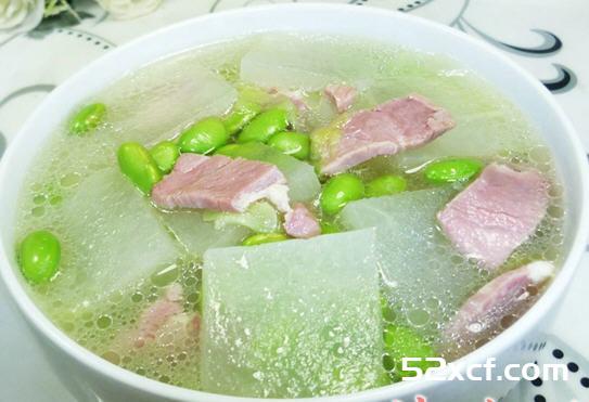 毛豆咸肉冬瓜汤的做法