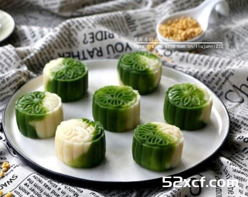 抹茶绿豆冰皮月饼的做法