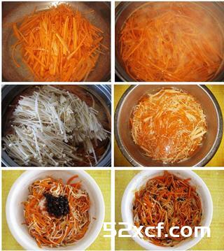 胡萝卜拌金针菇的做法