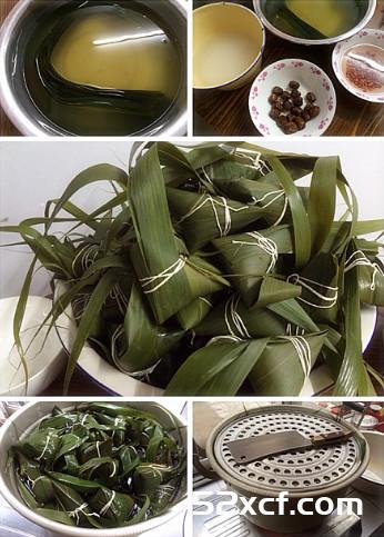 蜜枣花生粽子的做法
