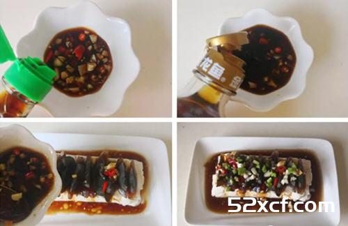 凉拌豆腐拌皮蛋的做法