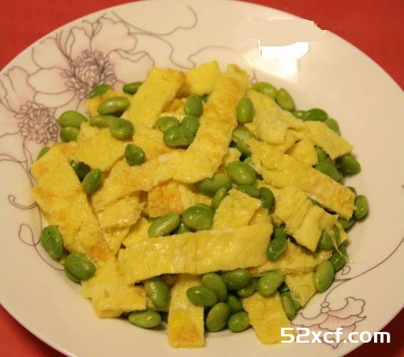 毛豆炒蛋丝的做法