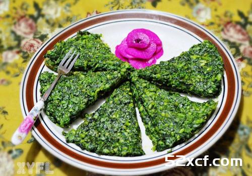 茼蒿鸡蛋养生煎饼的做法