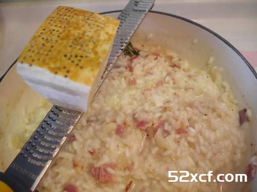 培根奶油炖饭的做法