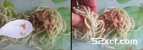 用剩面条做面条馅饼制作方法