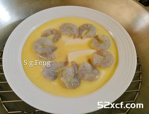 虾仁豆腐蒸鸡蛋