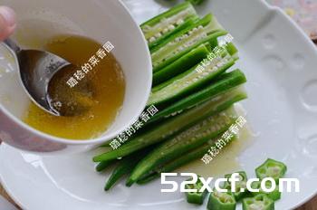 油醋蜂蜜汁拌秋葵的做法