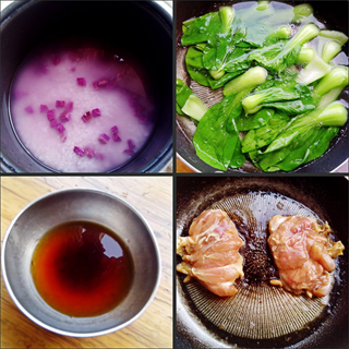 照烧鸡腿紫薯饭的做法