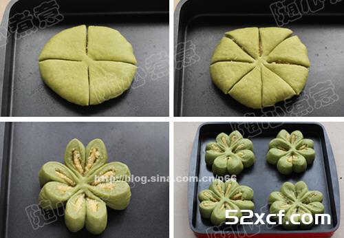 椰蓉花朵面包的做法