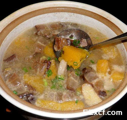腊味老南瓜煲的做法