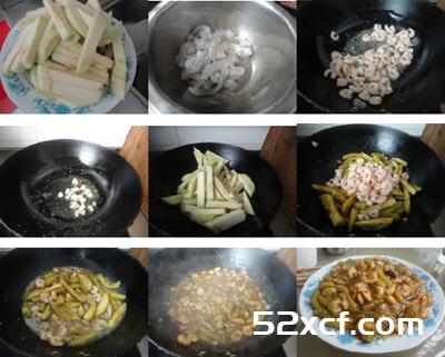 茄子炒虾仁的做法