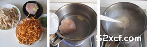 腐竹虫草花拌鸡丝的做法