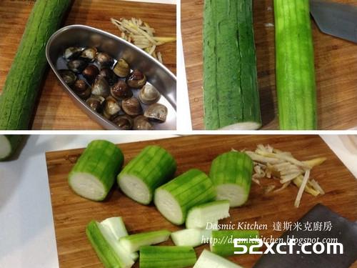 丝瓜炒蛤蜊的做法