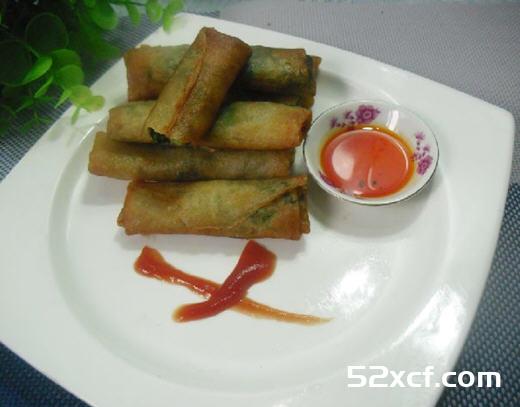 香菜春卷的做法