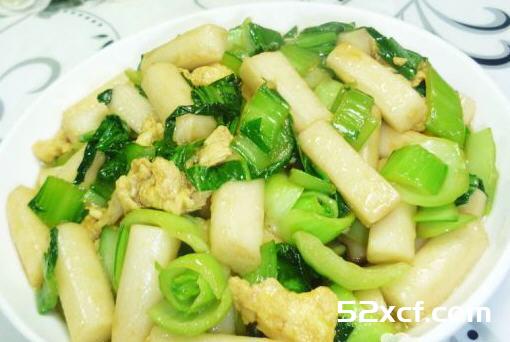 鸡蛋青菜炒年糕的做法