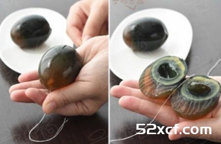 皮蛋怎么切不粘刀？切皮蛋不粘刀小窍门图解
