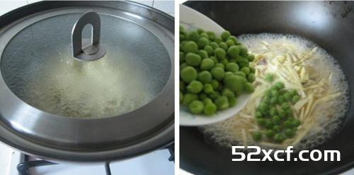 豌豆烩鲜笋的做法