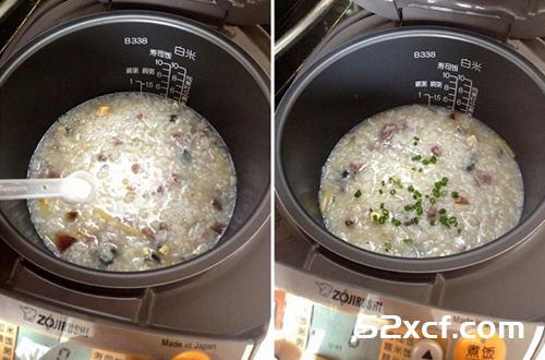 皮蛋瘦肉粥电饭煲做法