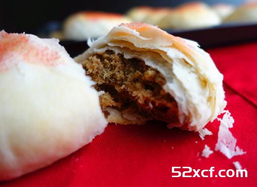 解用汤面法怎么做绿豆沙肉松饼