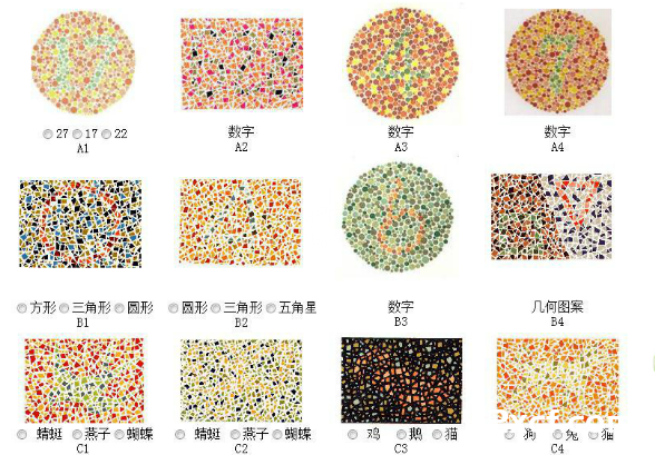 色盲测试图第五版及答案
