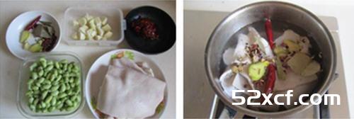 香辣猪皮炒毛豆的做法