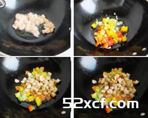 彩椒桃仁鸡丁的做法