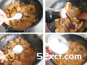 辣白菜肉末炖豆腐的做法